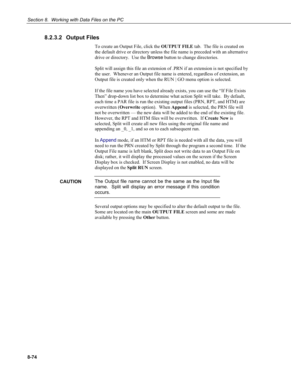 2 output files, Output files -74 | Campbell Scientific LoggerNet Datalogger Support Software User Manual | Page 372 / 580