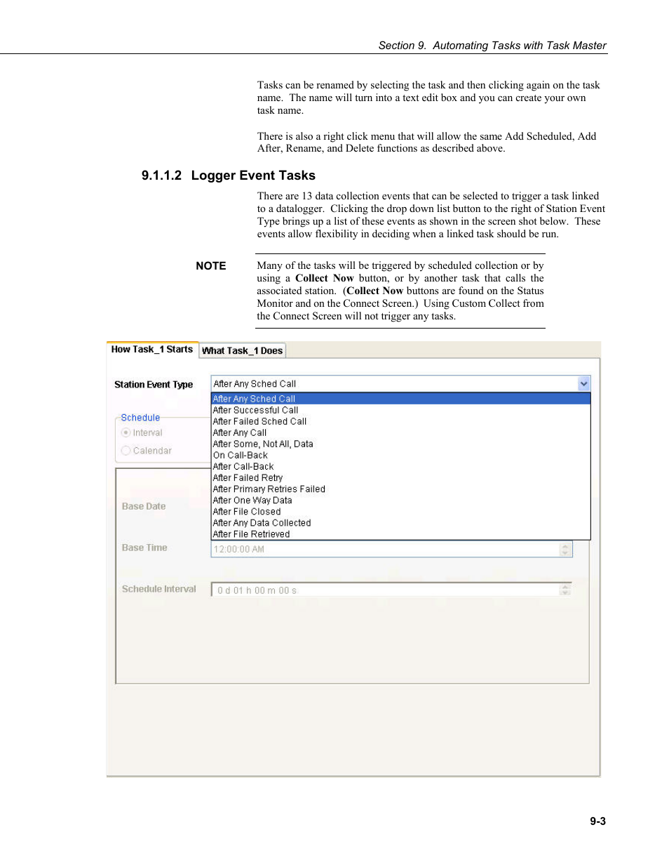 2 logger event tasks, Logger event tasks -3 | Campbell Scientific LoggerNet Datalogger Support Software User Manual | Page 393 / 580