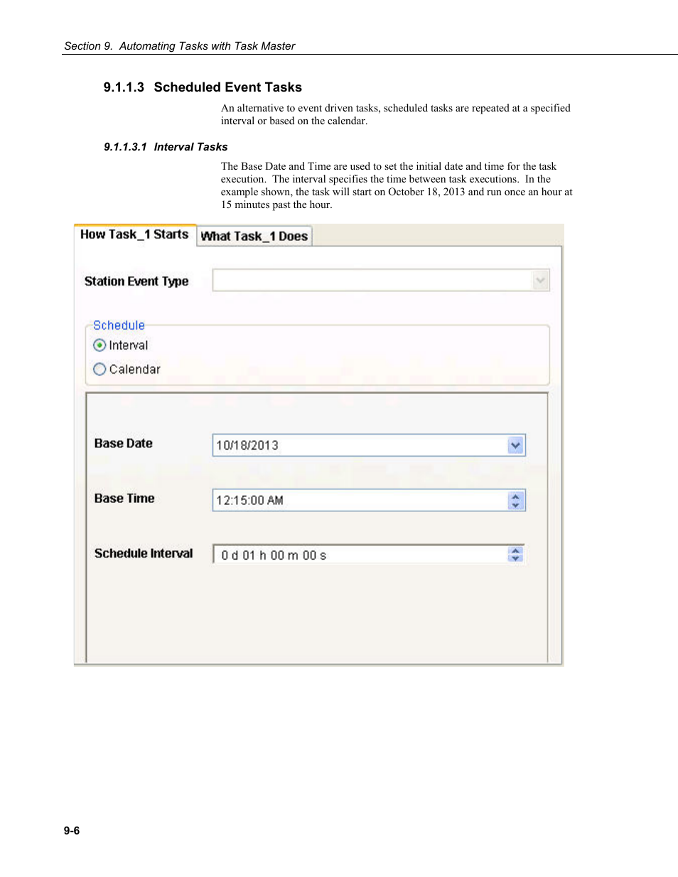 3 scheduled event tasks, 1 interval tasks, Scheduled event tasks -6 | Interval tasks -6 | Campbell Scientific LoggerNet Datalogger Support Software User Manual | Page 396 / 580