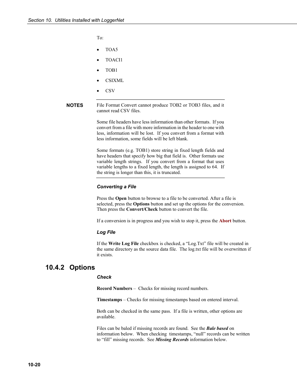 2 options, Options -20 | Campbell Scientific LoggerNet Datalogger Support Software User Manual | Page 426 / 580