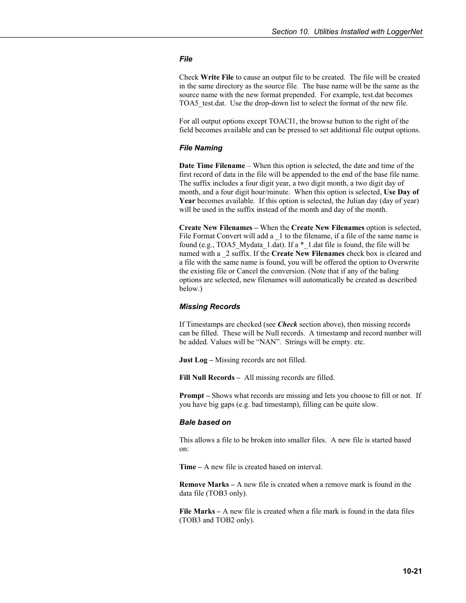 Campbell Scientific LoggerNet Datalogger Support Software User Manual | Page 427 / 580