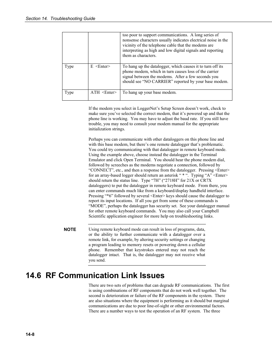 6 rf communication link issues, Rf communication link issues -8 | Campbell Scientific LoggerNet Datalogger Support Software User Manual | Page 470 / 580