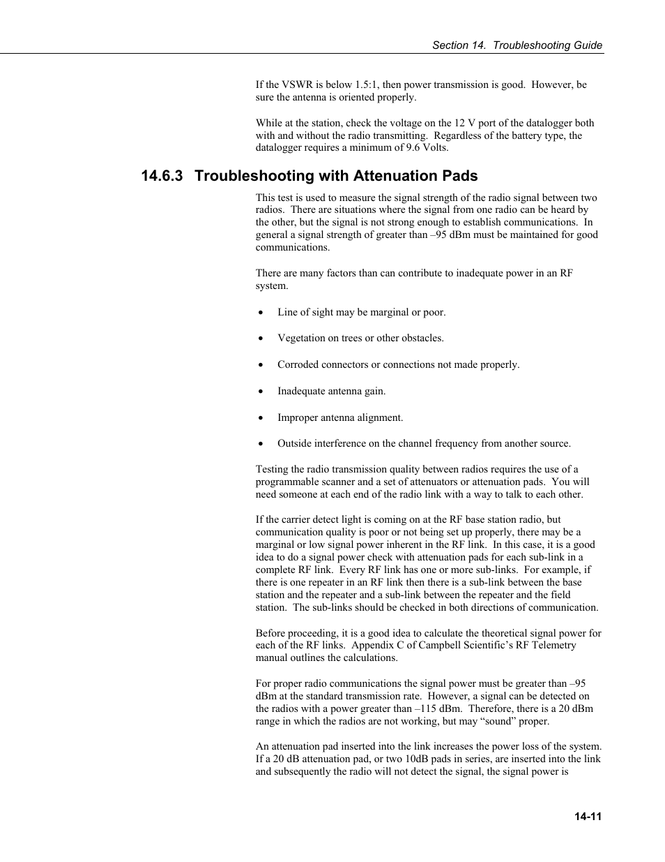 3 troubleshooting with attenuation pads, Troubleshooting with attenuation pads -11 | Campbell Scientific LoggerNet Datalogger Support Software User Manual | Page 473 / 580