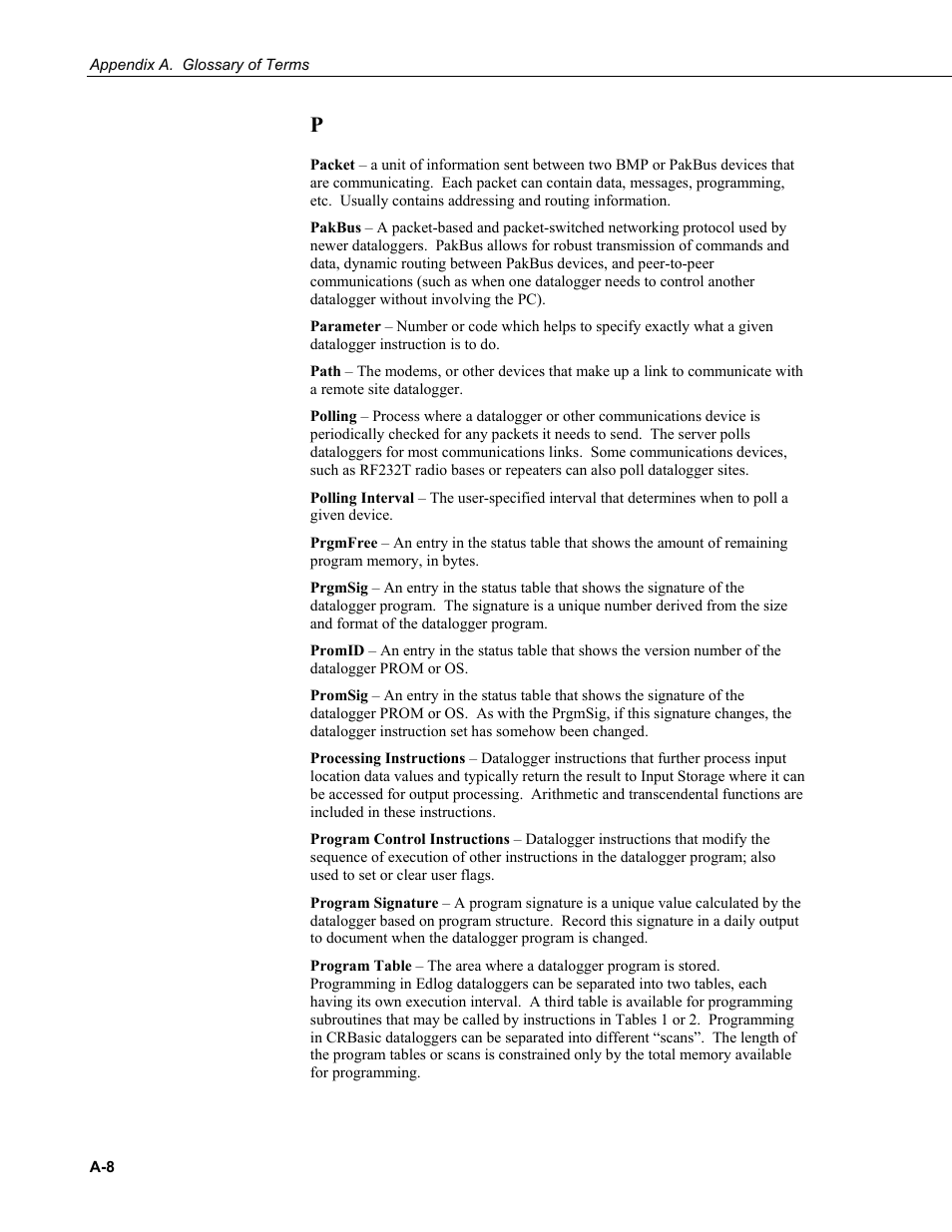 Campbell Scientific LoggerNet Datalogger Support Software User Manual | Page 490 / 580