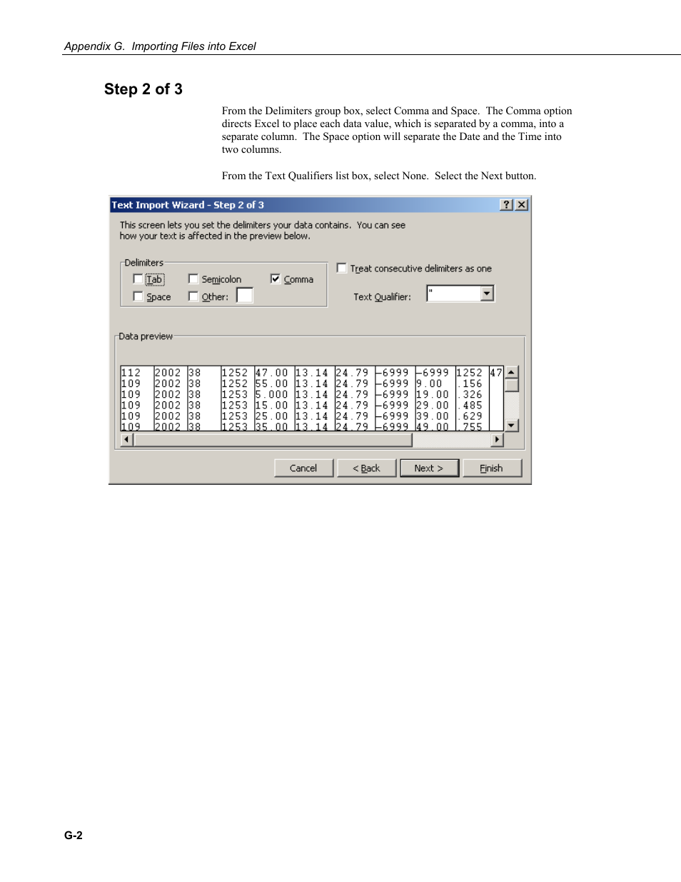 Step 2 of 3 | Campbell Scientific LoggerNet Datalogger Support Software User Manual | Page 572 / 580