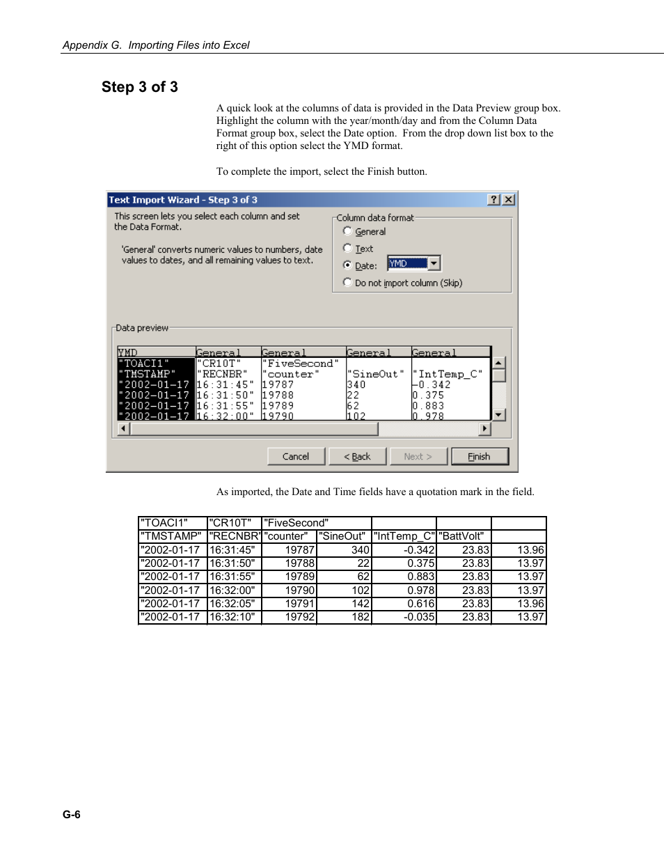 Step 3 of 3 | Campbell Scientific LoggerNet Datalogger Support Software User Manual | Page 576 / 580