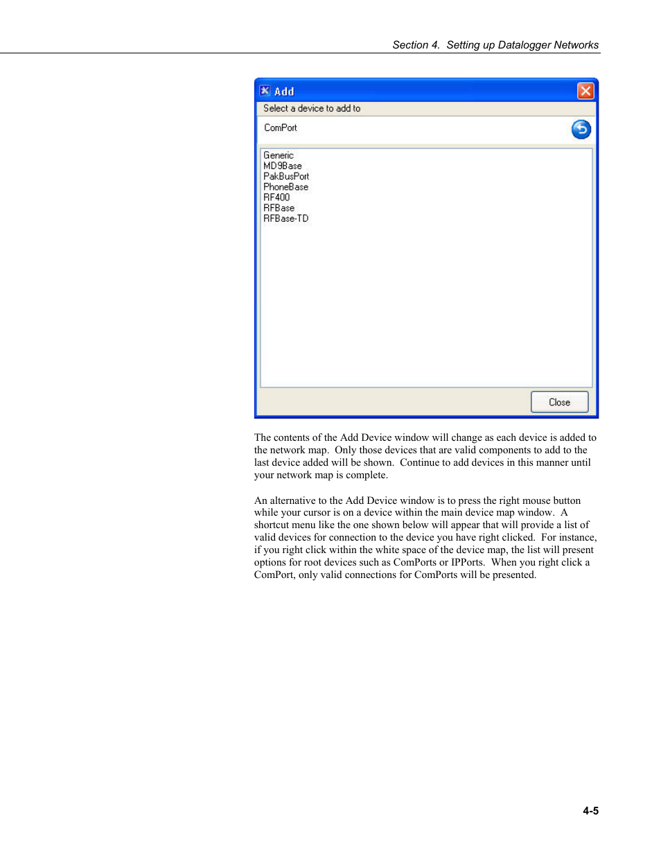 Campbell Scientific LoggerNet Datalogger Support Software User Manual | Page 61 / 580