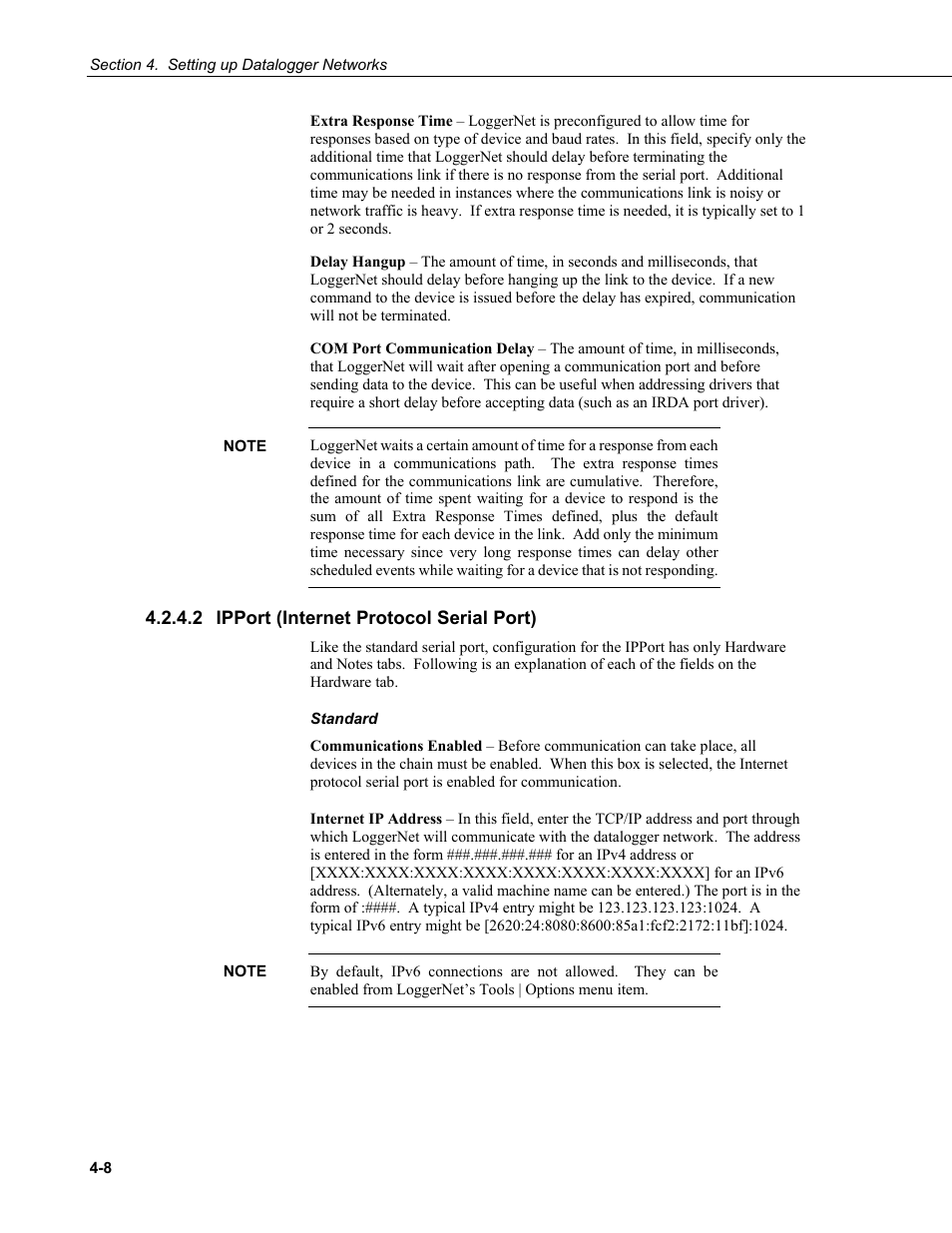2 ipport (internet protocol serial port), Ipport (internet protocol serial port) -8 | Campbell Scientific LoggerNet Datalogger Support Software User Manual | Page 64 / 580