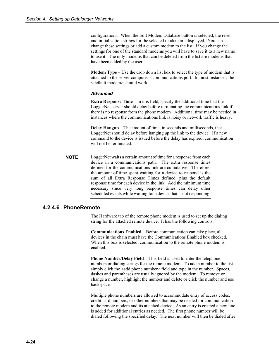 6 phoneremote, Phoneremote -24 | Campbell Scientific LoggerNet Datalogger Support Software User Manual | Page 80 / 580