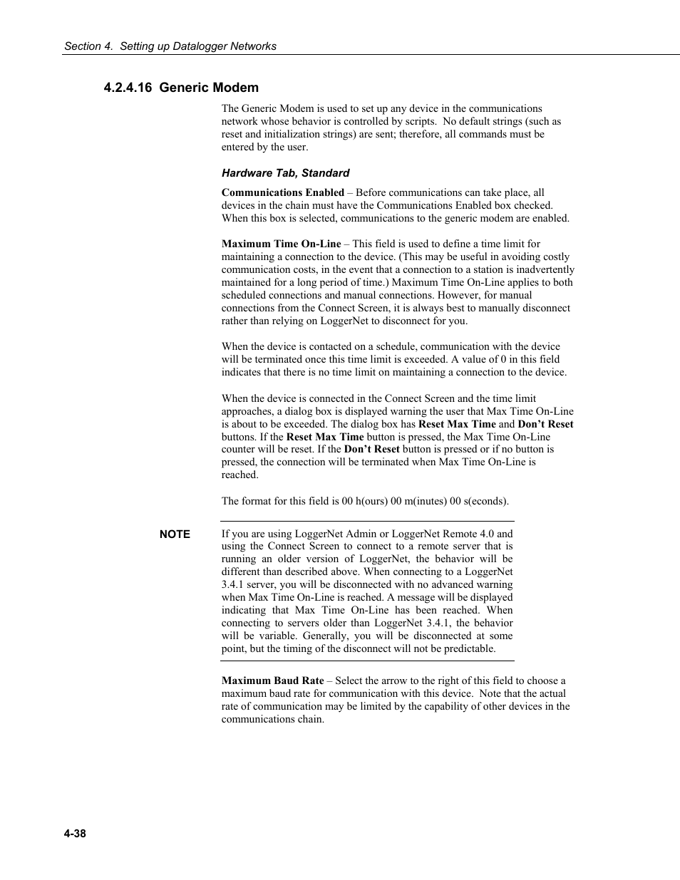 16 generic modem, Generic modem -38 | Campbell Scientific LoggerNet Datalogger Support Software User Manual | Page 94 / 580