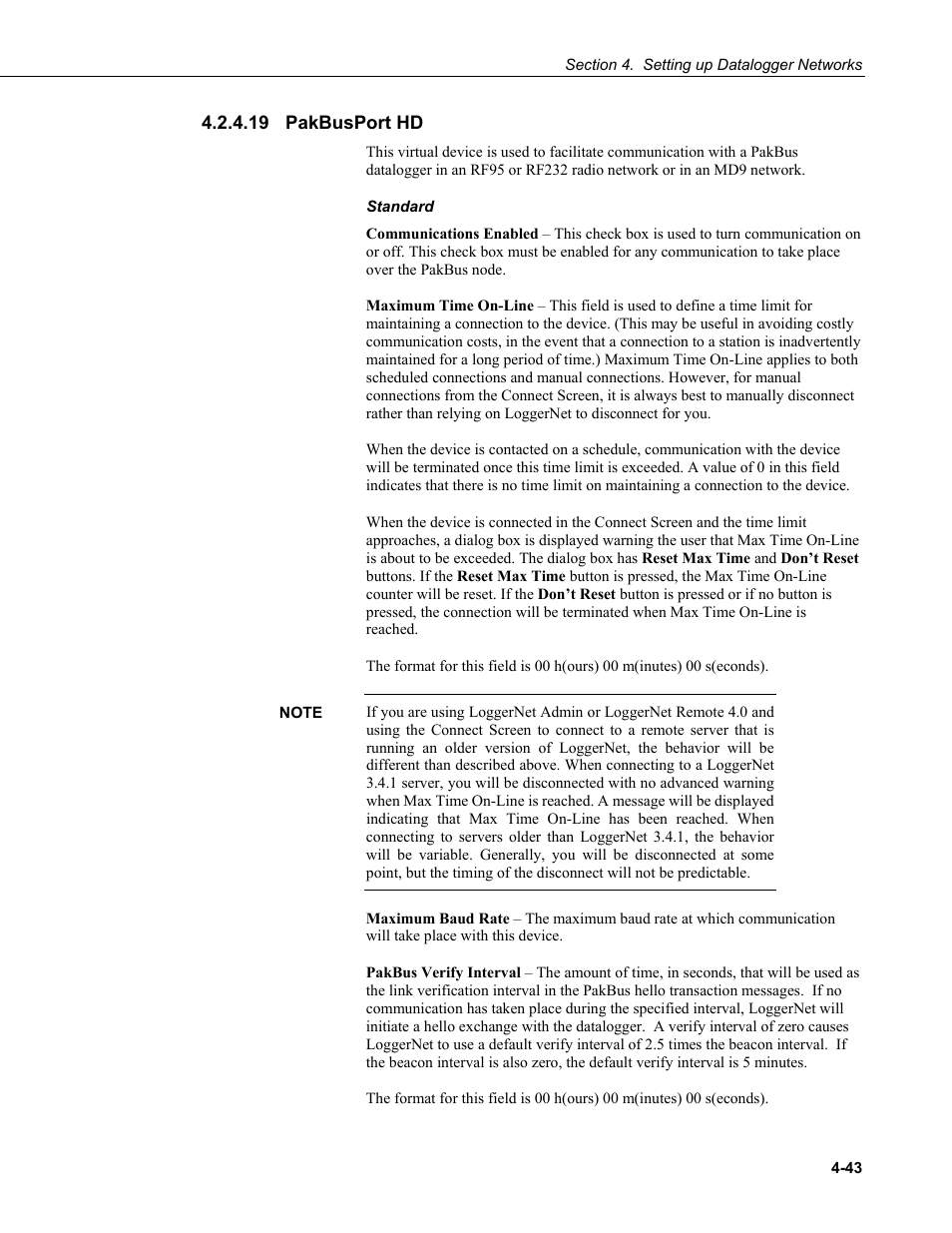19 pakbusport hd, Pakbusport hd -43 | Campbell Scientific LoggerNet Datalogger Support Software User Manual | Page 99 / 580