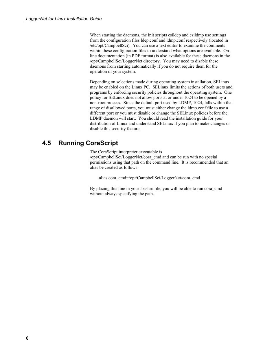 5 running corascript, Running corascript | Campbell Scientific LoggerNet for Linux Installation Guide User Manual | Page 10 / 12