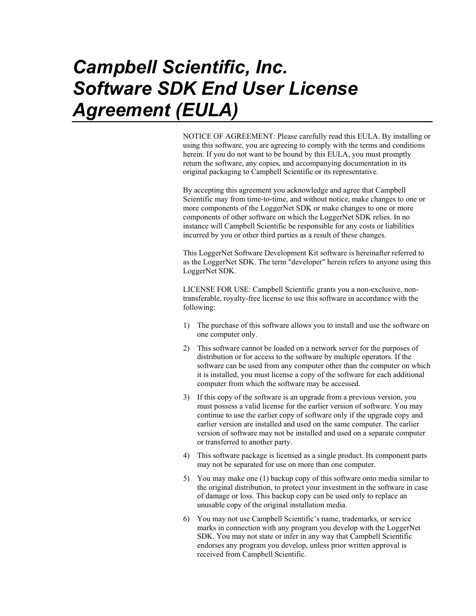 Campbell Scientific LoggerNet-SDK Software Development Kit User Manual | Page 3 / 178