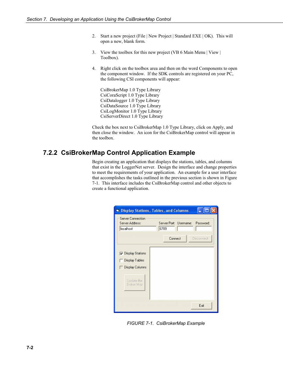 2 csibrokermap control application example | Campbell Scientific LoggerNet-SDK Software Development Kit User Manual | Page 38 / 178