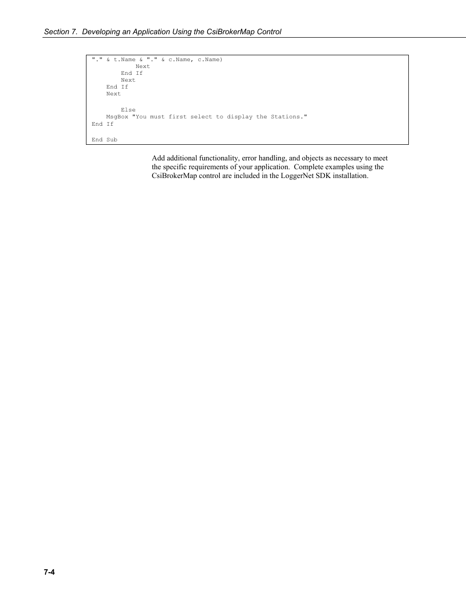 Campbell Scientific LoggerNet-SDK Software Development Kit User Manual | Page 40 / 178