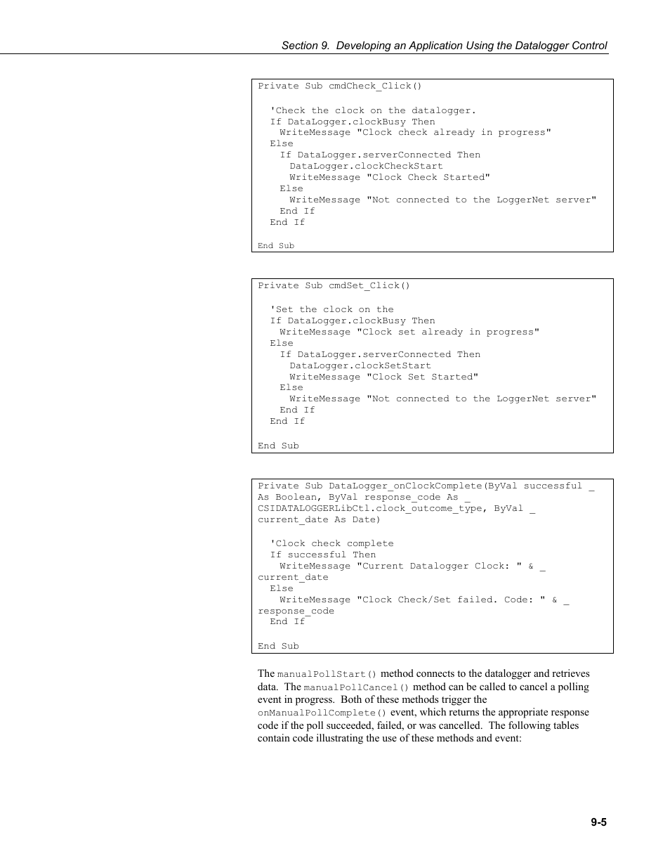 Campbell Scientific LoggerNet-SDK Software Development Kit User Manual | Page 47 / 178