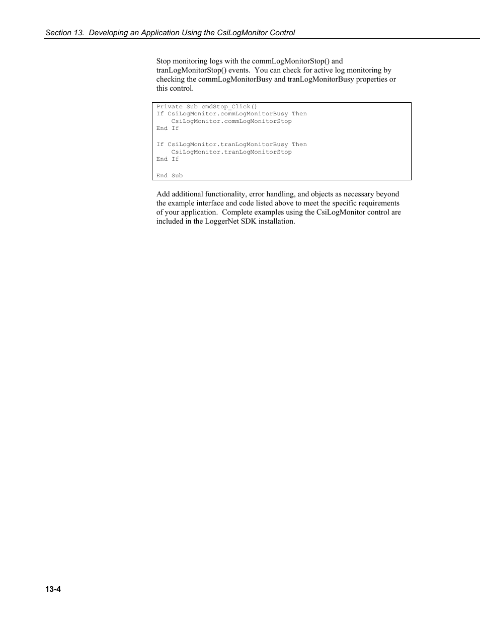 Campbell Scientific LoggerNet-SDK Software Development Kit User Manual | Page 64 / 178