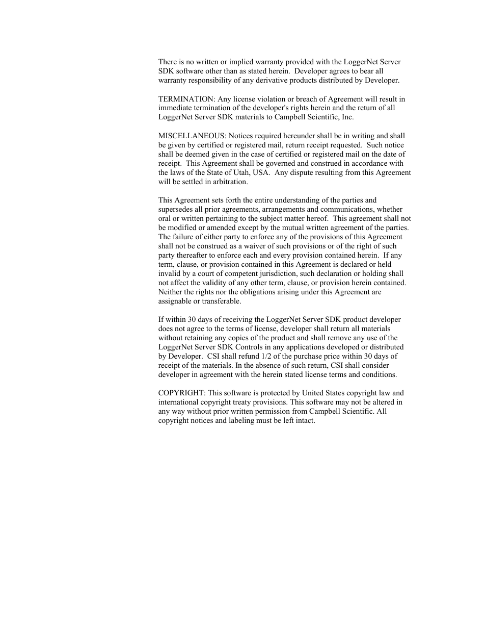 Campbell Scientific LoggerNet Server SDK User Manual | Page 6 / 178