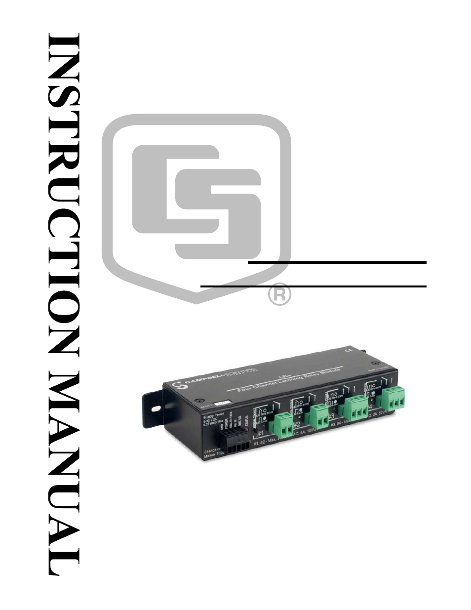 Campbell Scientific LR4 Four Channel Latching Relay Module User Manual | 22 pages