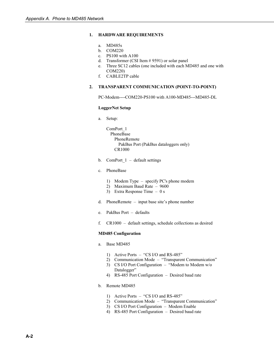 Campbell Scientific MD485 RS-485 Multidrop Interface User Manual | Page 24 / 68