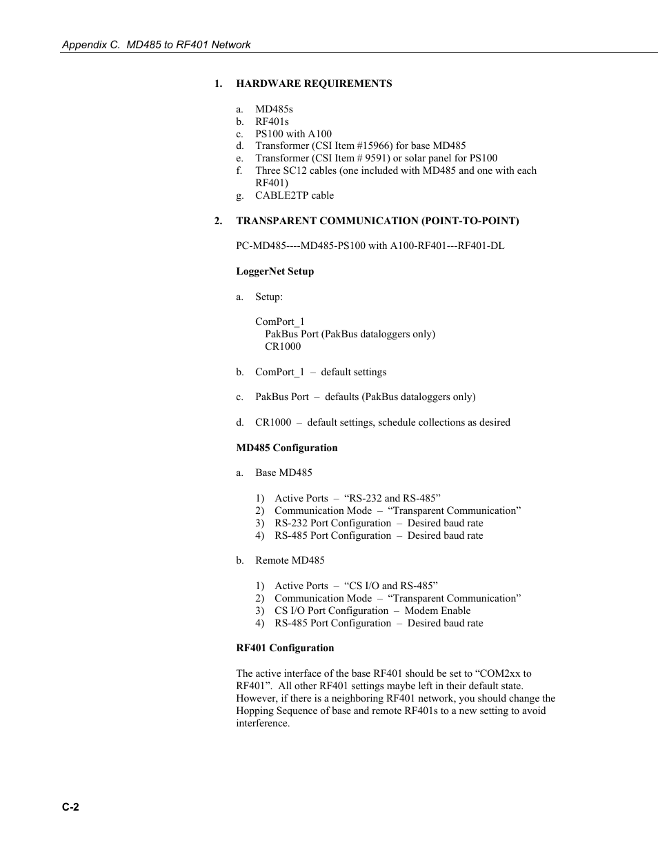 Campbell Scientific MD485 RS-485 Multidrop Interface User Manual | Page 38 / 68
