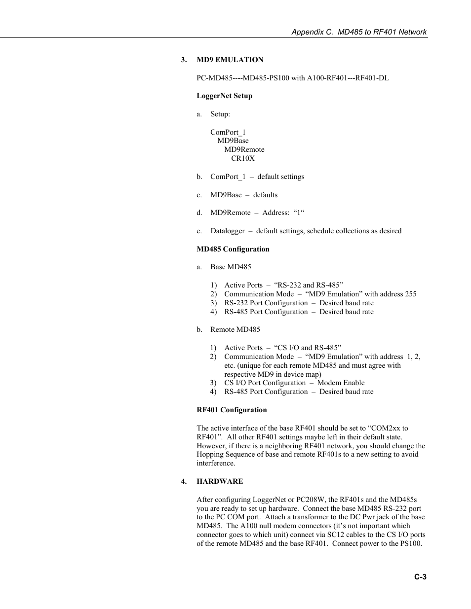 Campbell Scientific MD485 RS-485 Multidrop Interface User Manual | Page 39 / 68