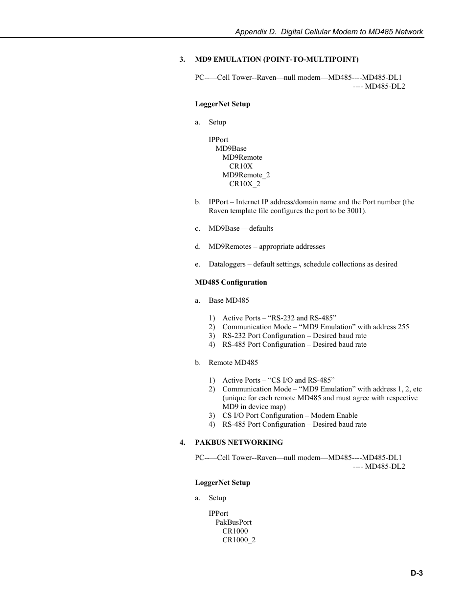 Campbell Scientific MD485 RS-485 Multidrop Interface User Manual | Page 47 / 68