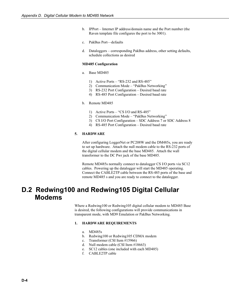 Campbell Scientific MD485 RS-485 Multidrop Interface User Manual | Page 48 / 68