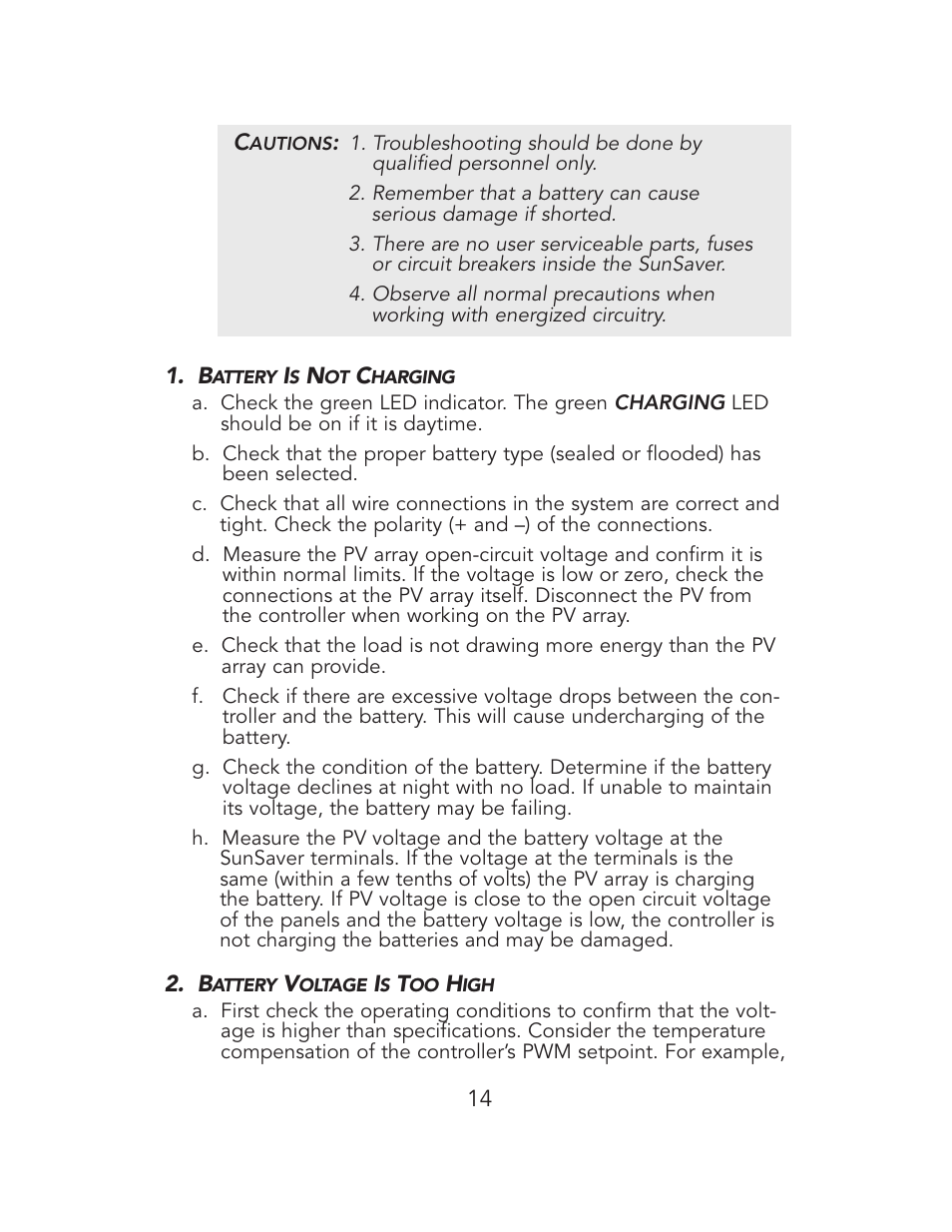 Campbell Scientific Morningstar SunSaver-10 10A 12V Regulator User Manual | Page 14 / 16