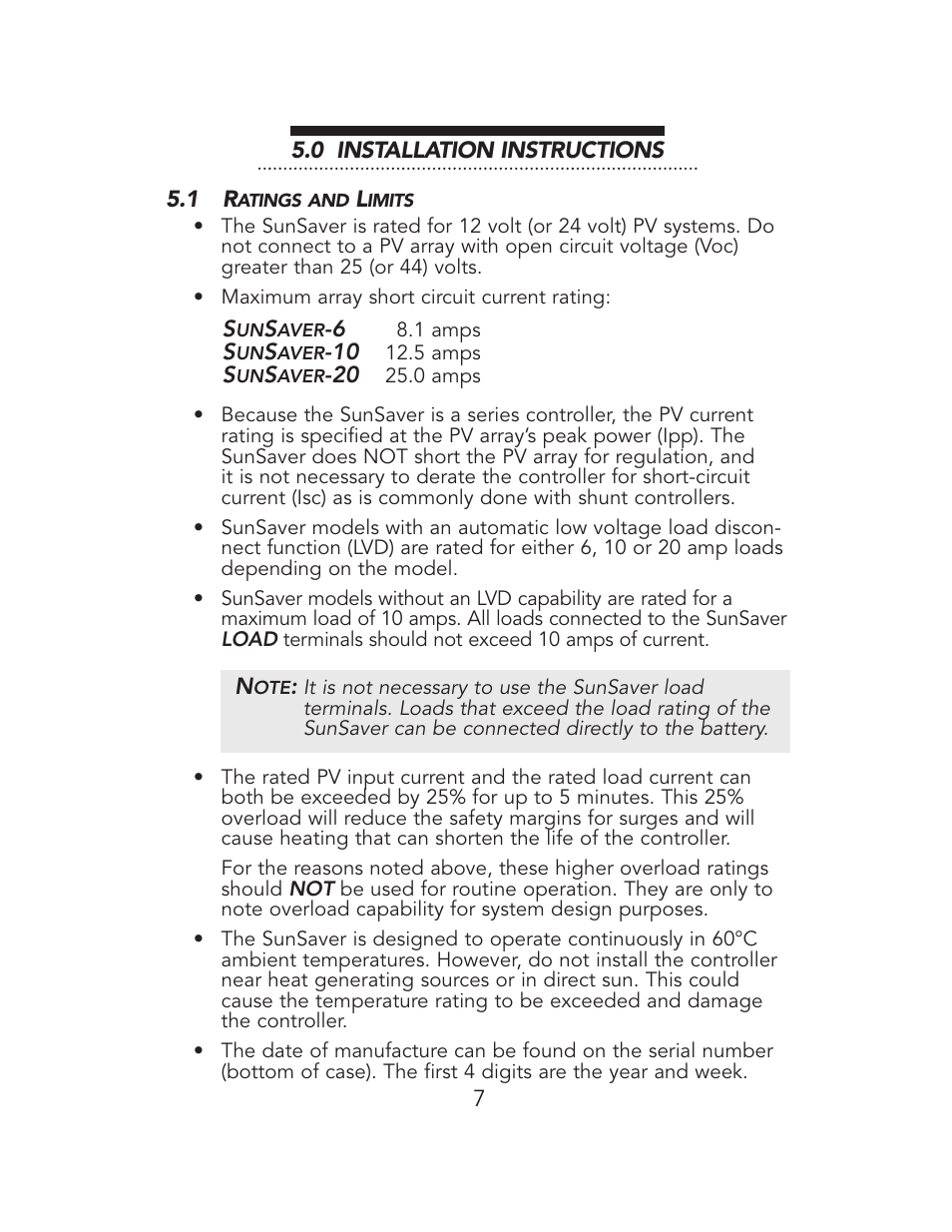 Campbell Scientific Morningstar SunSaver-10 10A 12V Regulator User Manual | Page 7 / 16