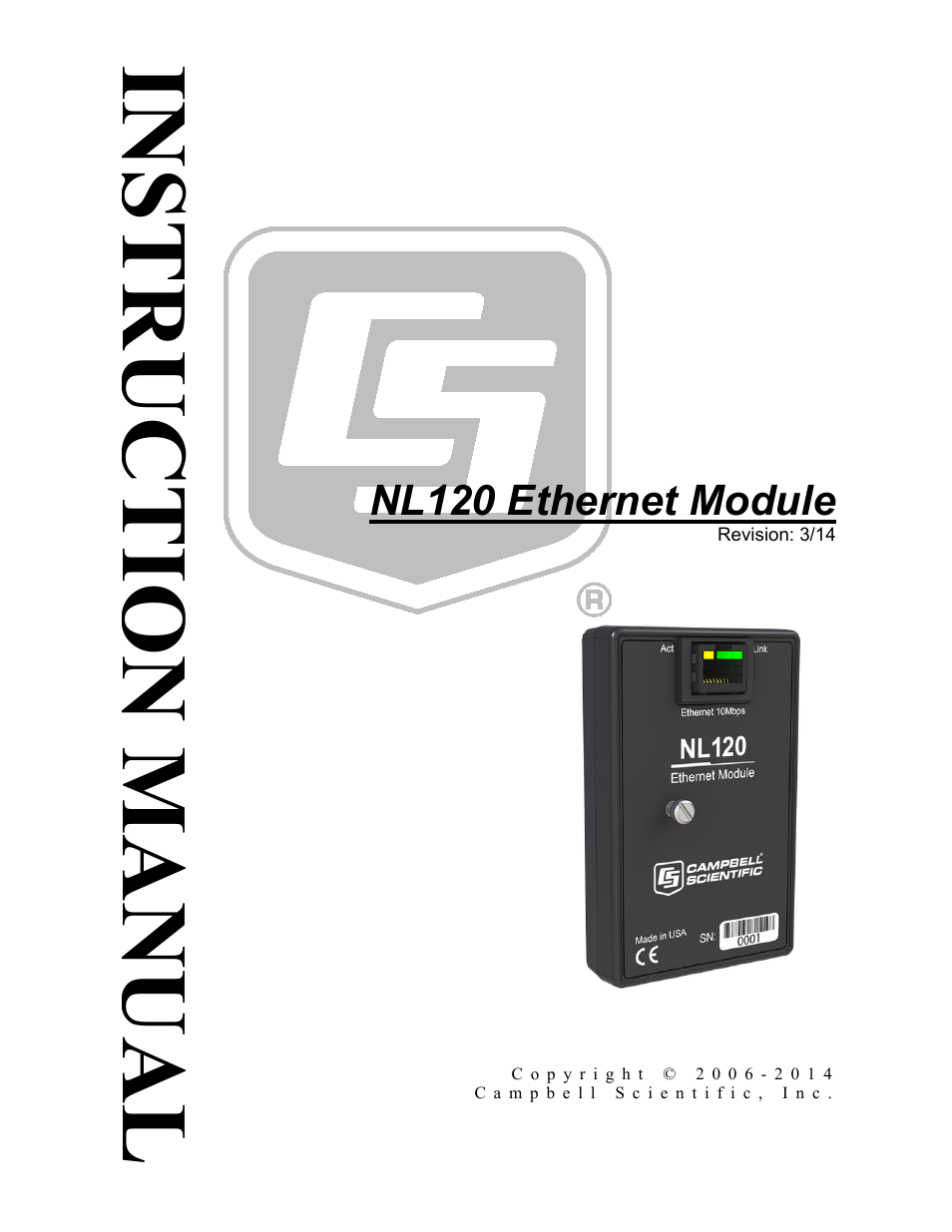 Campbell Scientific NL120 Ethernet Module User Manual | 20 pages