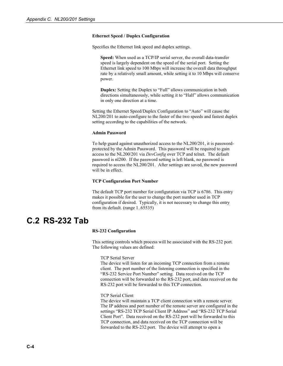 C.2 rs-232 tab | Campbell Scientific NL200/NL201 Network Link Interface User Manual | Page 48 / 60