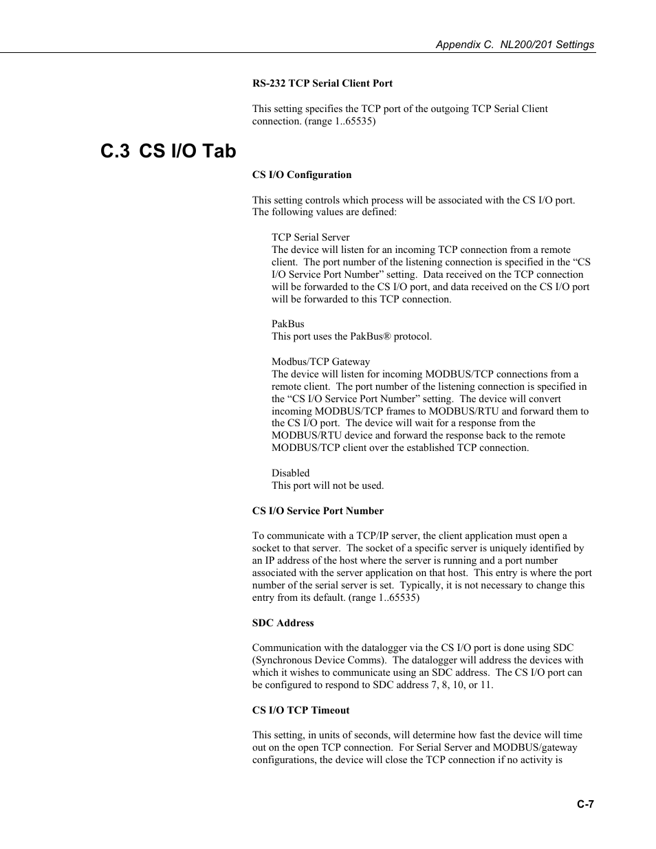 C.3 cs i/o tab | Campbell Scientific NL200/NL201 Network Link Interface User Manual | Page 51 / 60