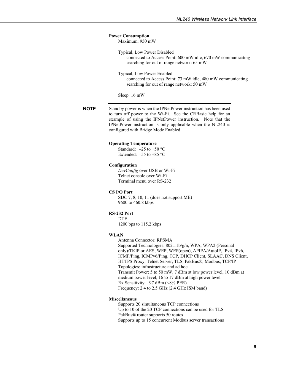 Campbell Scientific NL240 Wireless Network Link Interface User Manual | Page 19 / 74