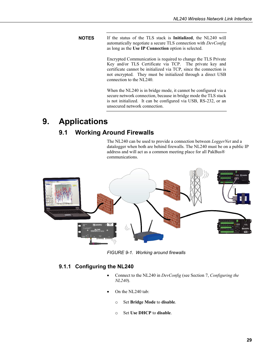 Applications, 1 working around firewalls, 1 configuring the nl240 | Working around firewalls, Configuring the nl240, 1. working around firewalls | Campbell Scientific NL240 Wireless Network Link Interface User Manual | Page 39 / 74