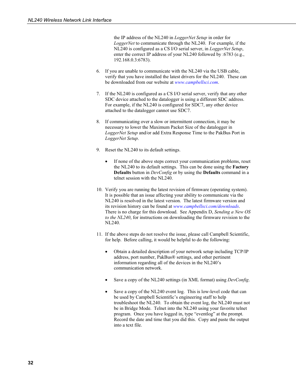Campbell Scientific NL240 Wireless Network Link Interface User Manual | Page 42 / 74