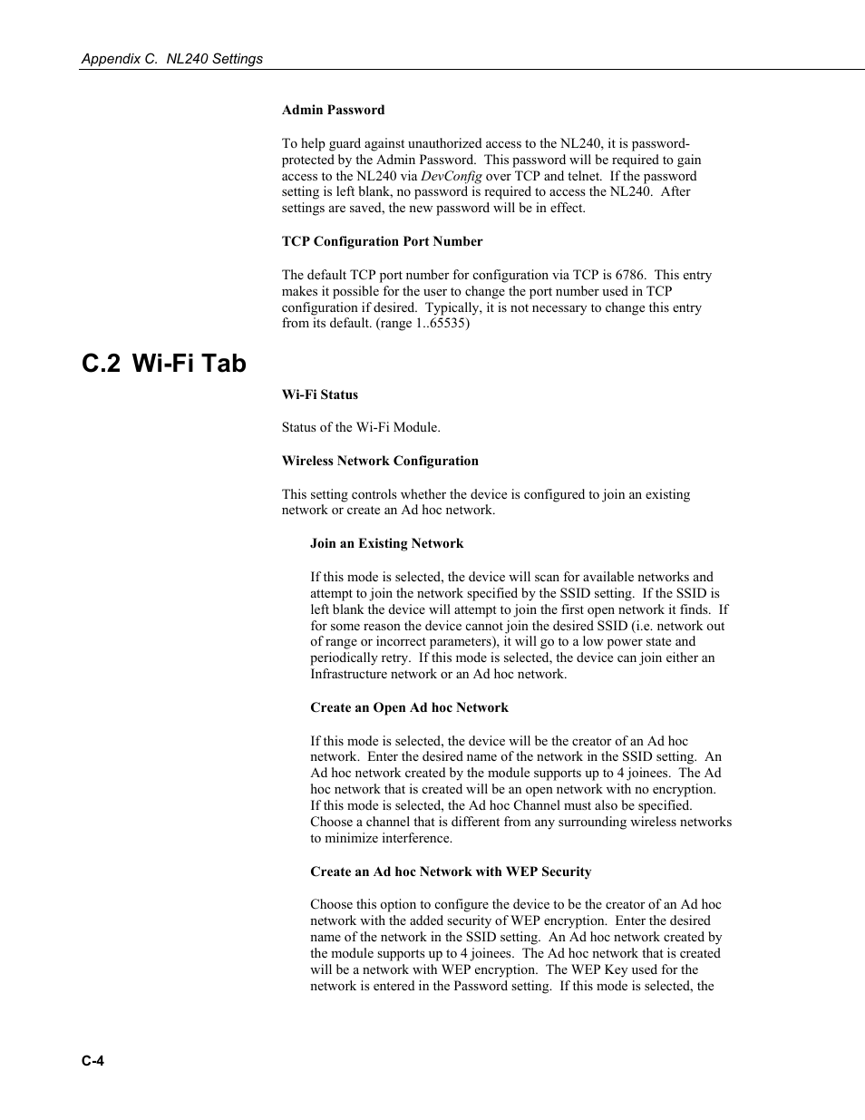 C.2 wi-fi tab | Campbell Scientific NL240 Wireless Network Link Interface User Manual | Page 54 / 74
