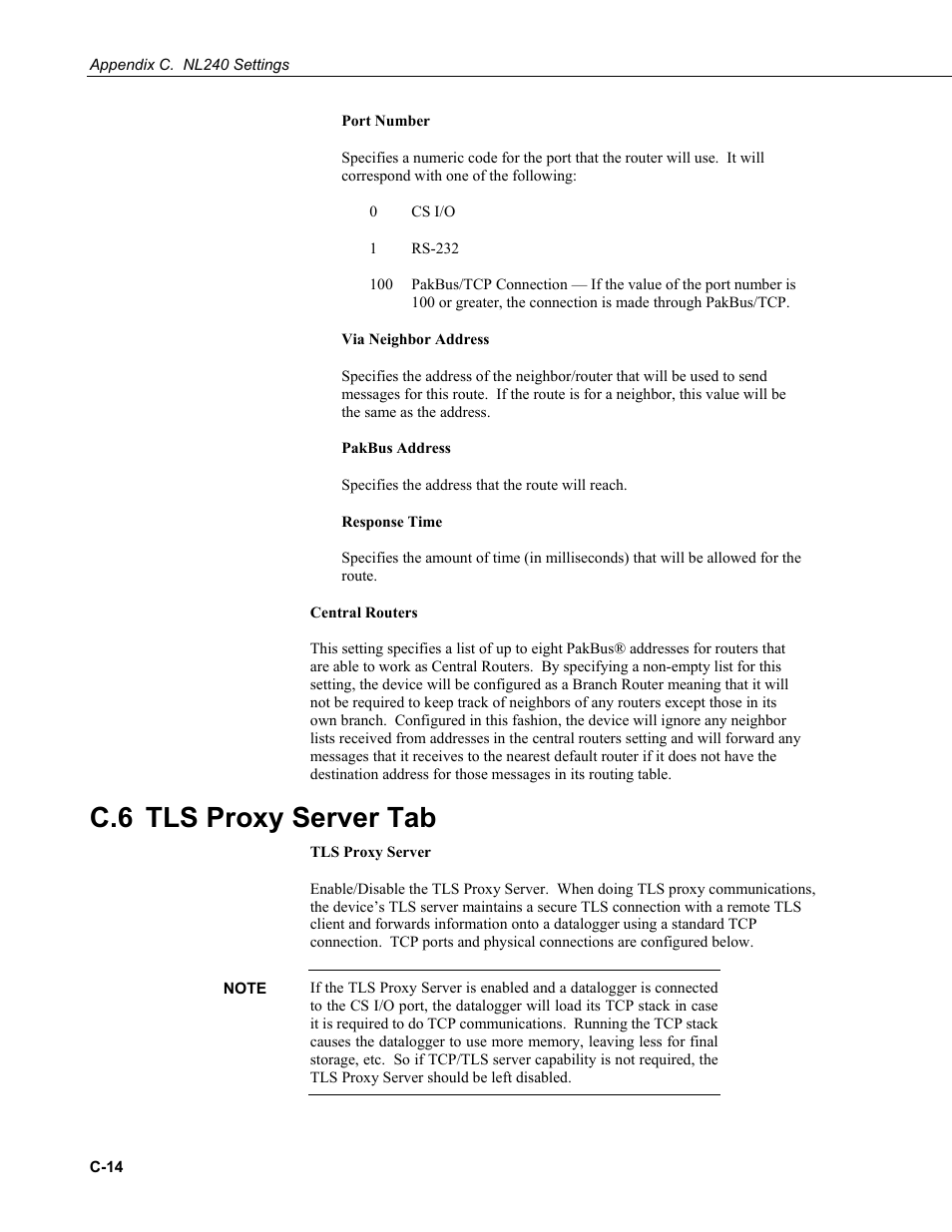 C.6 tls proxy server tab | Campbell Scientific NL240 Wireless Network Link Interface User Manual | Page 64 / 74