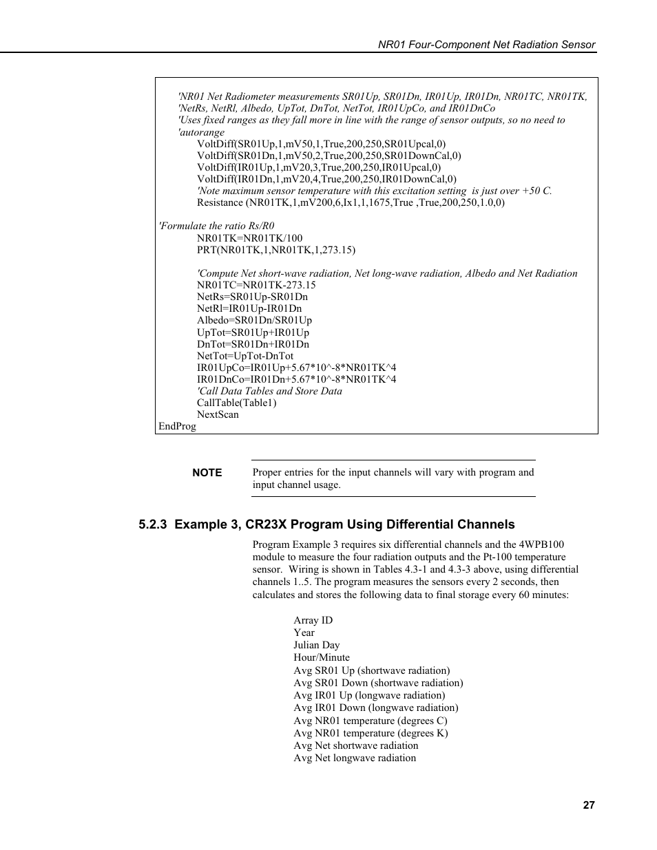 Campbell Scientific NR01 Net Radiometer User Manual | Page 31 / 46