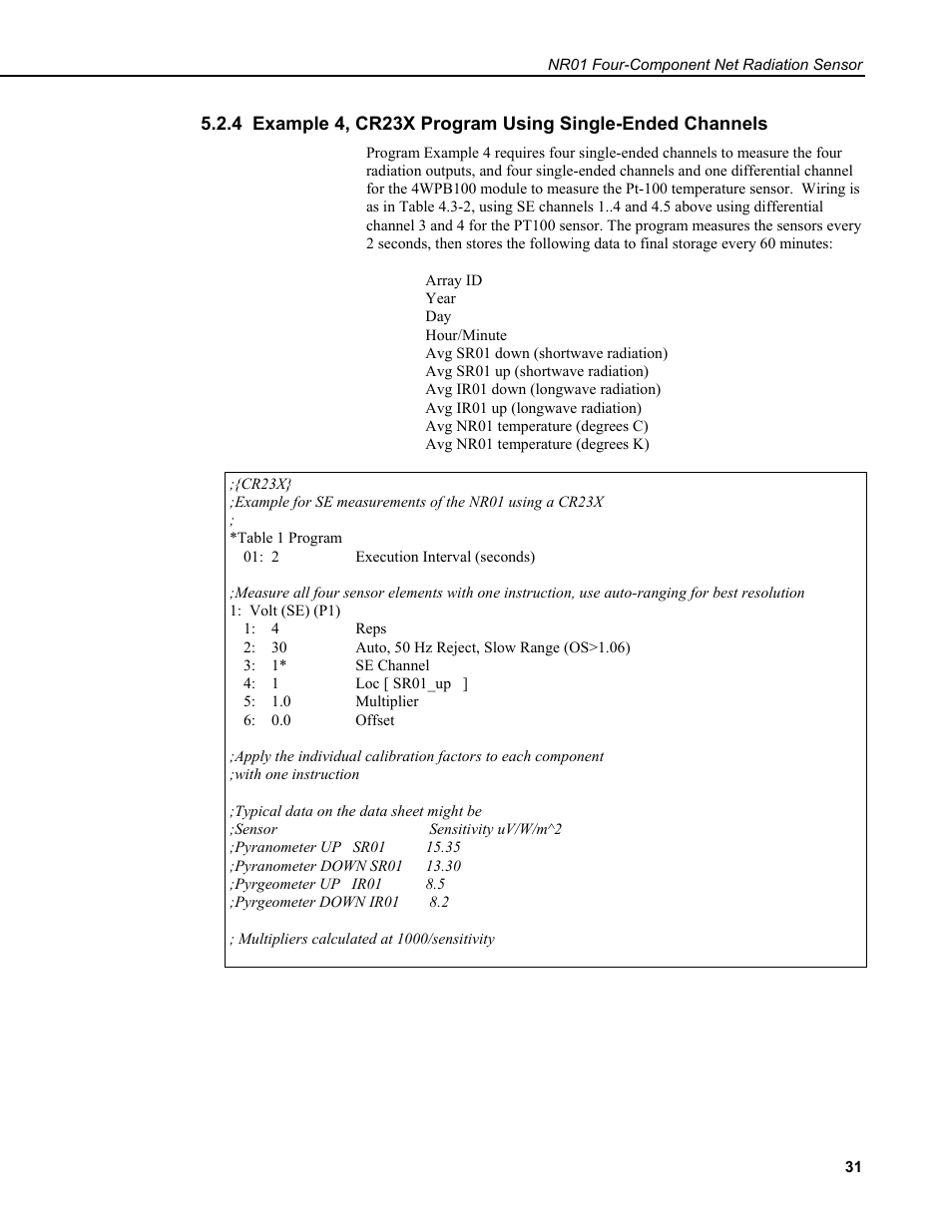 Campbell Scientific NR01 Net Radiometer User Manual | Page 35 / 46