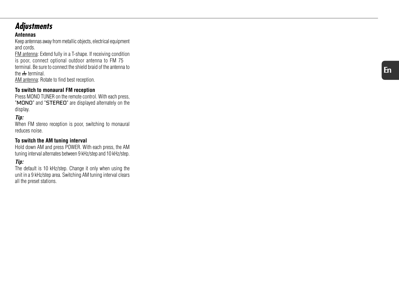 Adjustments, 15 en | Aiwa XS-DS70 User Manual | Page 15 / 25