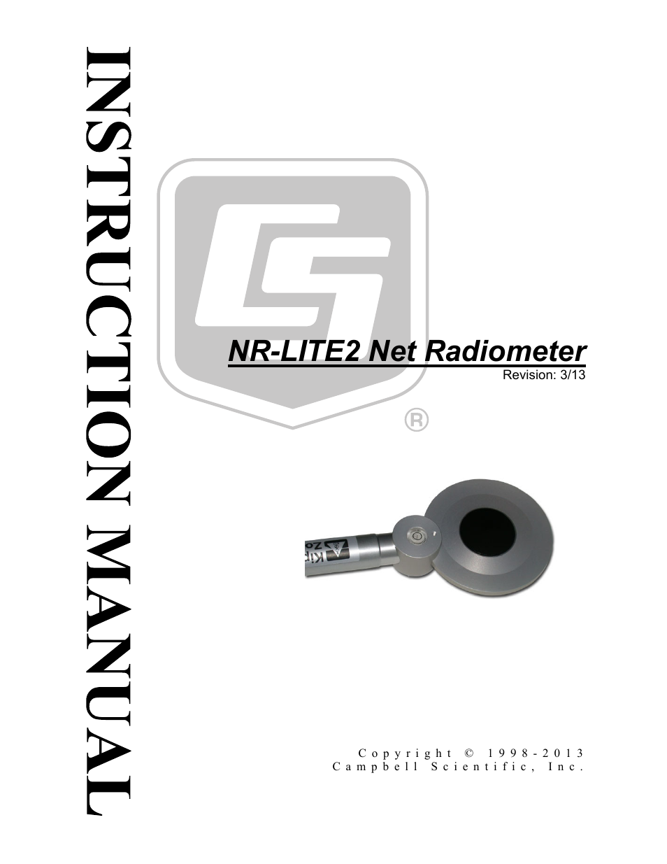 Campbell Scientific NR-LITE2 Net Radiometer User Manual | 30 pages