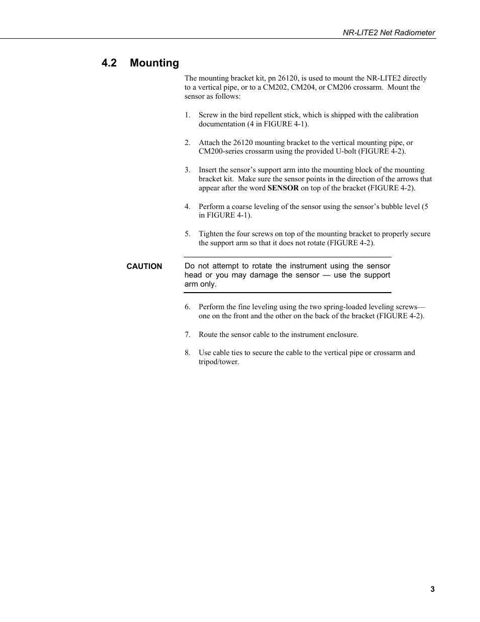 2 mounting | Campbell Scientific NR-LITE2 Net Radiometer User Manual | Page 9 / 30