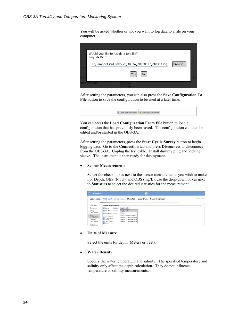 Campbell Scientific OBS-3A Turbidity and Temperature Monitoring System User Manual | Page 32 / 72