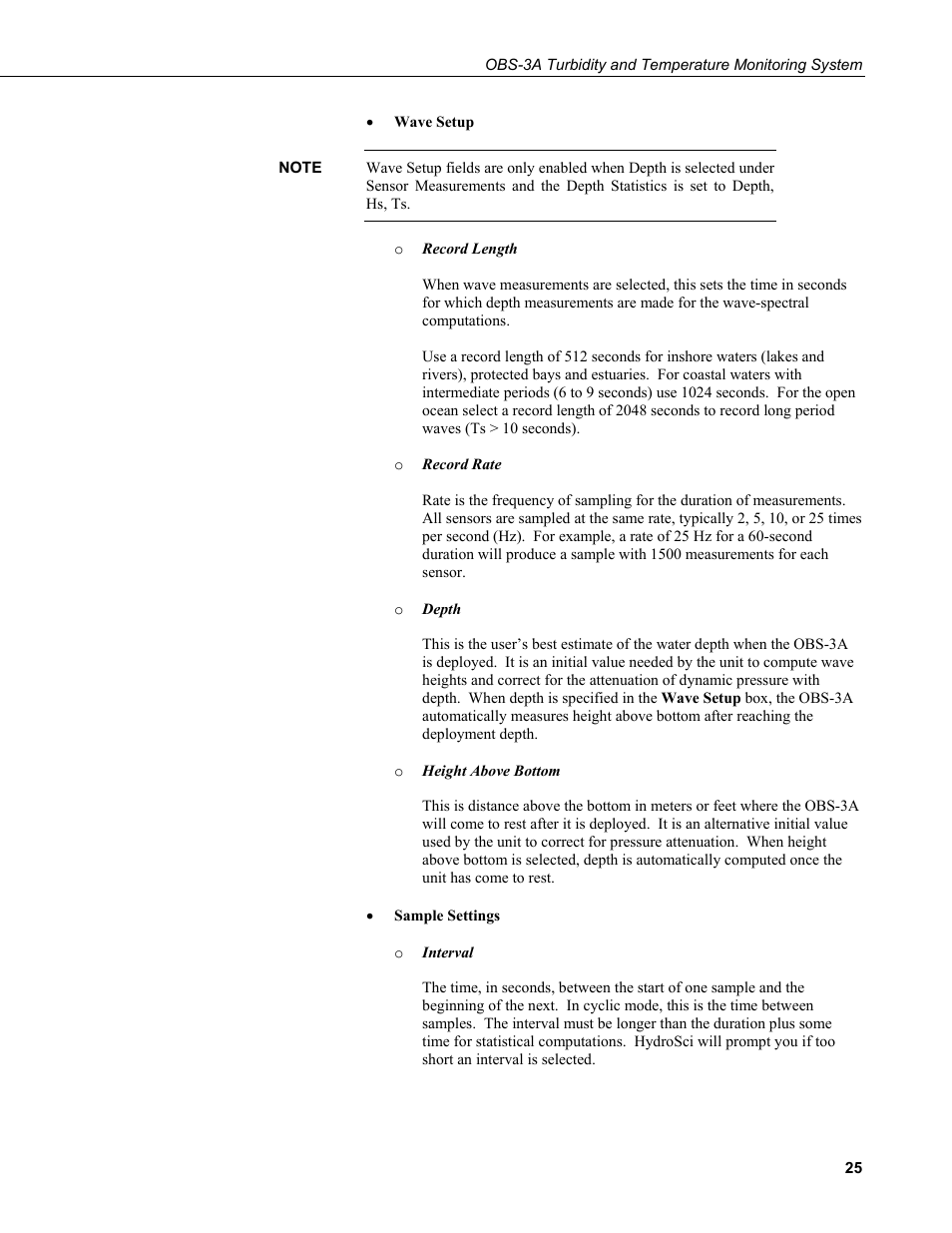 Campbell Scientific OBS-3A Turbidity and Temperature Monitoring System User Manual | Page 33 / 72