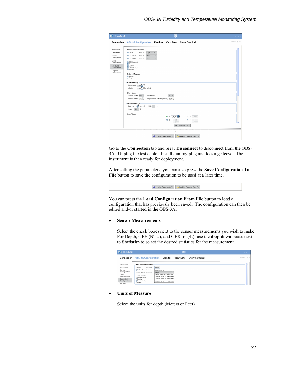 Campbell Scientific OBS-3A Turbidity and Temperature Monitoring System User Manual | Page 35 / 72