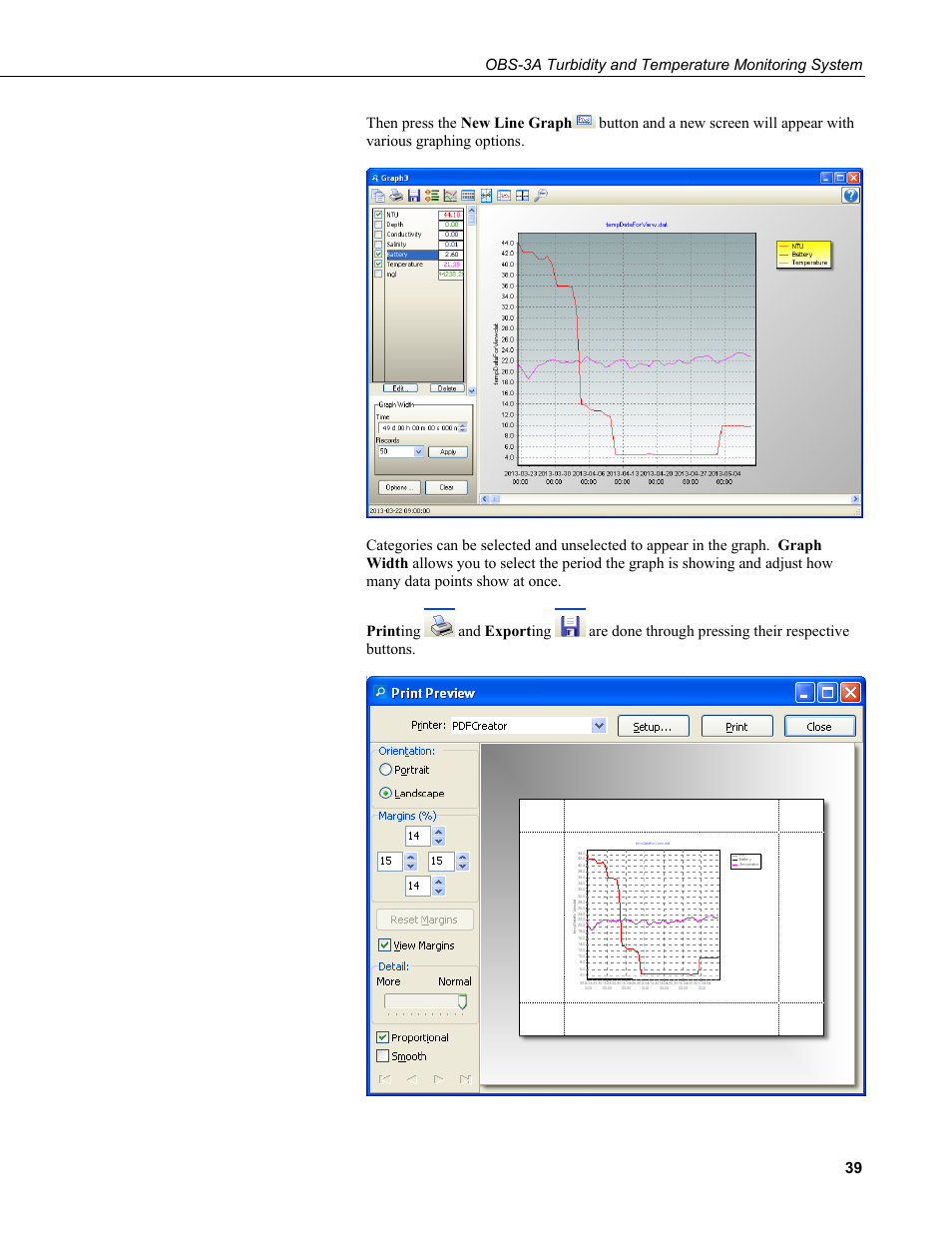 Campbell Scientific OBS-3A Turbidity and Temperature Monitoring System User Manual | Page 47 / 72