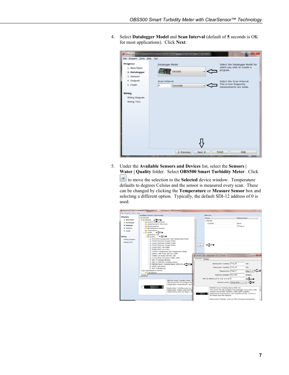 Campbell Scientific OBS500 Smart Turbidity Meter with ClearSensor Technology User Manual | Page 17 / 64