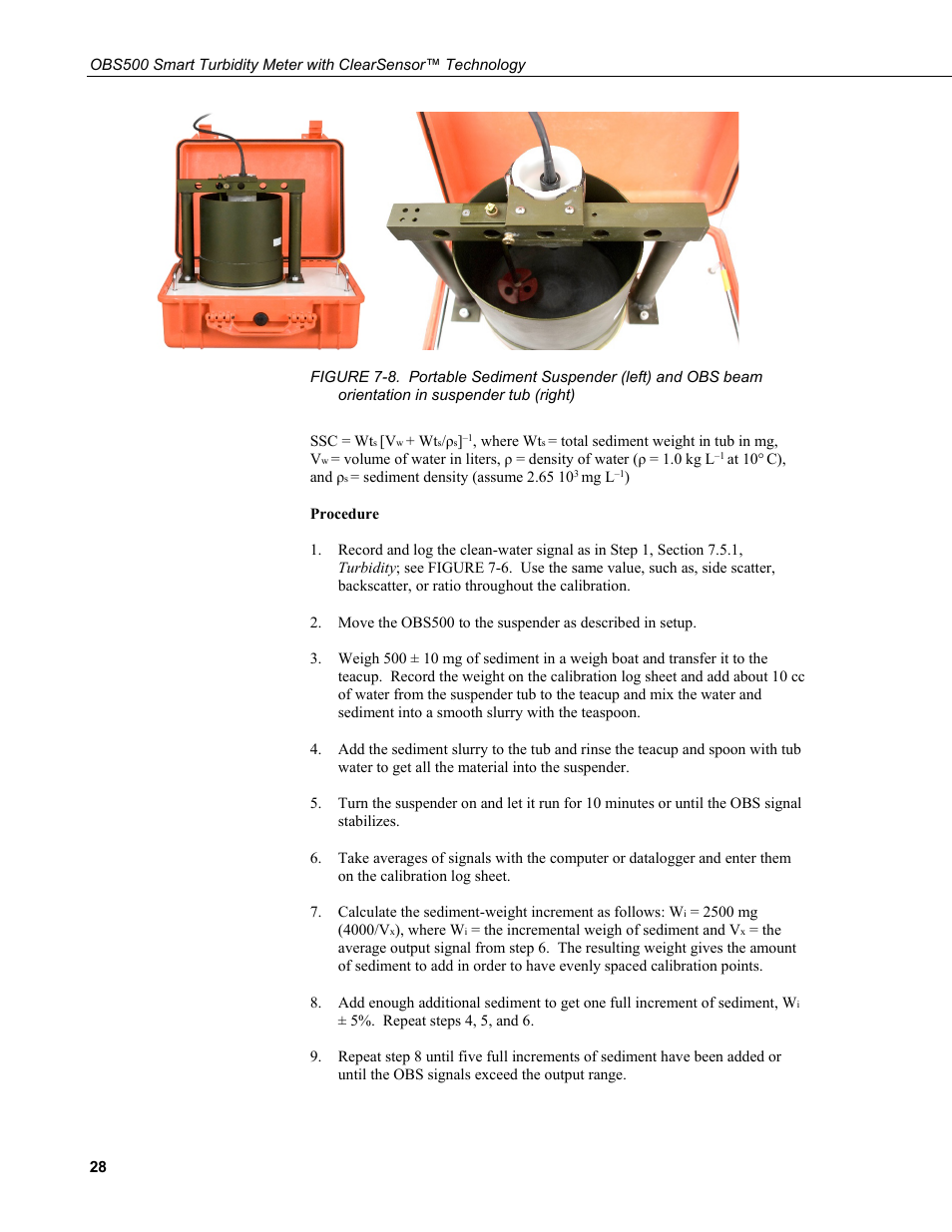 Suspender tub (right) | Campbell Scientific OBS500 Smart Turbidity Meter with ClearSensor Technology User Manual | Page 38 / 64