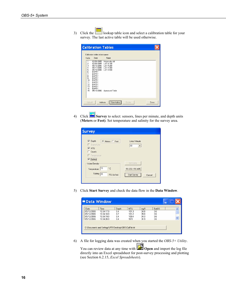 Campbell Scientific OBS-5+ Sediment Concentration Monitor and Pressure Sensor User Manual | Page 24 / 52